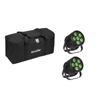 EUROLITE Set 2x LED Silent Par 6 QCL floor bk + Soft Bag EUROLITE Set 2x LED Silent Par 6 QCL floor bk + Soft Bag