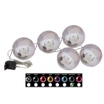 EUROPALMS LED Snowball 8cm, dark blue 5x