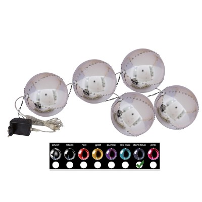EUROPALMS LED Snowball 8cm, dark blue 5x