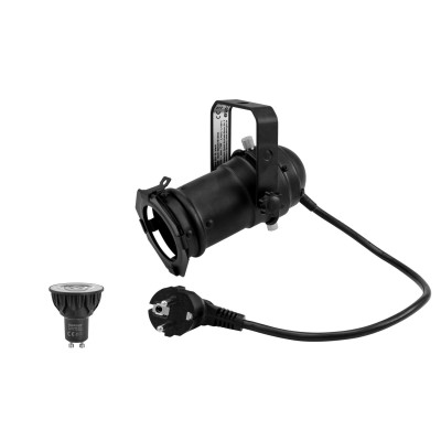 EUROLITE Set PAR-16 Spot bk + GU-10 230V COB 5W LED 1800-3000K dim2warm EUROLITE Set PAR-16 Spot bk + GU-10 230V COB 5W LED 1800-3000K dim2warm
