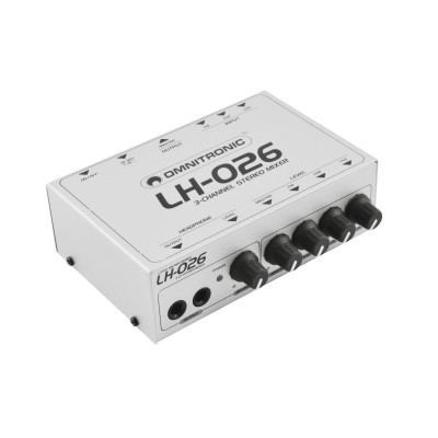 OMNITRONIC LH-026 3-channel Stereo Mixer OMNITRONIC LH-026 3-channel Stereo Mixer