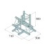 ALUTRUSS TRILOCK 6082AT-42 4-way Piece \/ ALUTRUSS TRILOCK 6082AT-42 4-way Piece \/