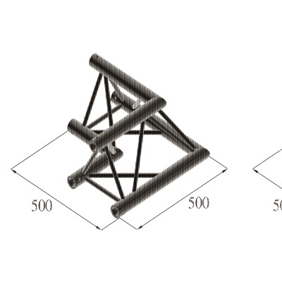 ALUTRUSS TRILOCK S-PAC 21 2-way Corner 90° black ALUTRUSS TRILOCK S-PAC 21 2-way Corner 90° black