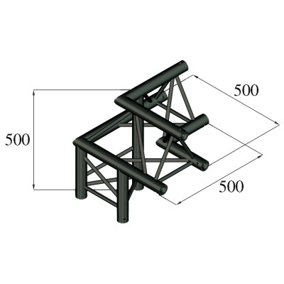 ALUTRUSS TRILOCK S-PAL-32 3-way Corner /\ left ALUTRUSS TRILOCK S-PAL-32 3-way Corner /\ left