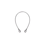 EUROLITE Steel Rope (SC) 600x3mm black with thimbles