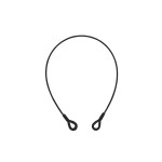 EUROLITE Steel Rope 1000x6mm black with Thimbles