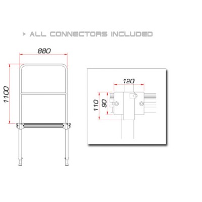 GUIL TMQ-01/440 Stage Rail 88cm (Aluminium Version)