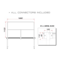 GUIL TMQ-02/440 Stage Rail 188 cm (Aluminium Version) GUIL TMQ-02/440 Stage Rail 188 cm (Aluminium Version)