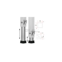 GUIL PTA-440/90-160 Telescopic Foot GUIL PTA-440/90-160 Telescopic Foot