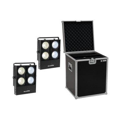 EUROLITE Set 2x Audience Blinder 4x100W LED COB CW/WW + Case EUROLITE Set 2x Audience Blinder 4x100W LED COB CW/WW + Case