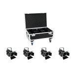 EUROLITE Set 4x LED THA-40PC bk + Case