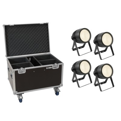 EUROLITE Set 4x LED Theatre COB 200 WW + Case with wheels EUROLITE Set 4x LED Theatre COB 200 WW + Case with wheels