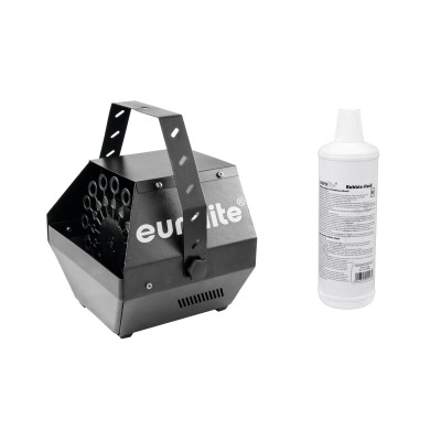 EUROLITE Set B-100 Bubble Machine black DMX + Bubble Fluid 1l EUROLITE Set B-100 Bubble Machine black DMX + Bubble Fluid 1l