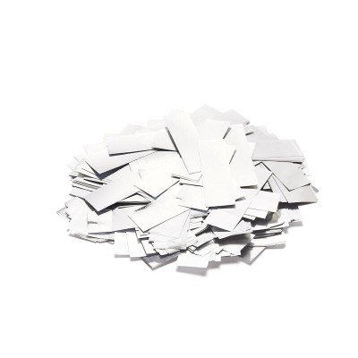 TCM FX Slowfall Confetti rectangular 55x18mm, white/silver, 1kg TCM FX Slowfall Confetti rectangular 55x18mm, white/silver, 1kg