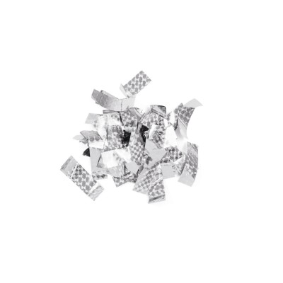 TCM FX Metallic Confetti rectangular 55x18mm, silver, laser effect, 1kg TCM FX Metallic Confetti rectangular 55x18mm, silver, laser effect, 1kg
