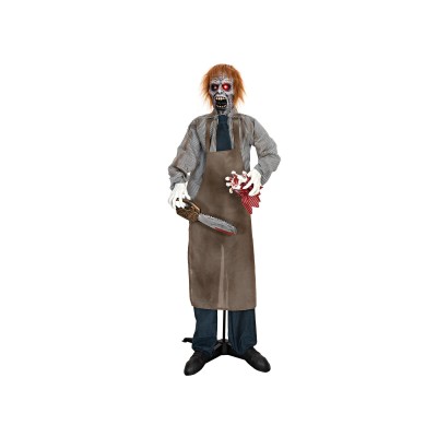 EUROPALMS Halloween Figure Zombie with chainsaw, animated, 170cm EUROPALMS Halloween Figure Zombie with chainsaw, animated, 170cm