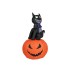 EUROPALMS Halloween Inflatable Figure Cat with Pumpkin, 183cm