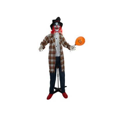EUROPALMS Halloween Figure Clown Hatty, animated, 185cm EUROPALMS Halloween Figure Clown Hatty, animated, 185cm