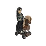 EUROPALMS Halloween Figure Girl on Pony, animated, 90cm