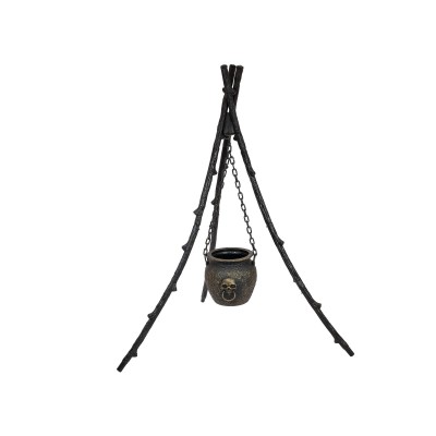 EUROPALMS Halloween Witch Cauldron with Tripod, animated, 145cm EUROPALMS Halloween Witch Cauldron with Tripod, animated, 145cm
