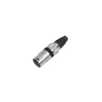 OMNITRONIC XLR plug 3-pin bk 10x