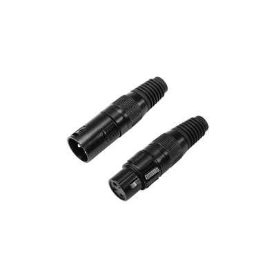 OMNITRONIC XLR socket/plug set 3pin black housing 5x OMNITRONIC XLR socket/plug set 3pin black housing 5x