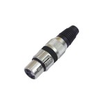 OMNITRONIC XLR socket 3-pin bk 10x