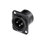 HICON XLR mounting plug 3-pin HI-X3DM-M