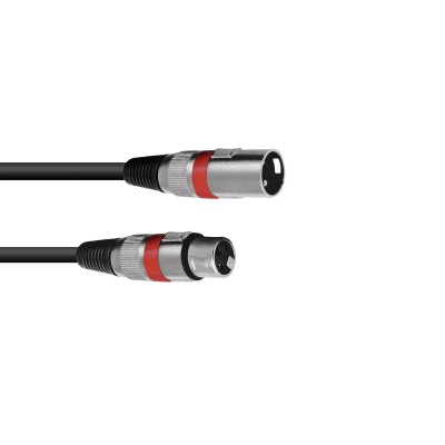 OMNITRONIC XLR Cable 3-pin 5m bk/rd OMNITRONIC XLR Cable 3-pin 5m bk/rd