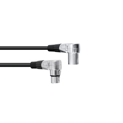 OMNITRONIC XLR Cable 3-pin 3m 90° bk