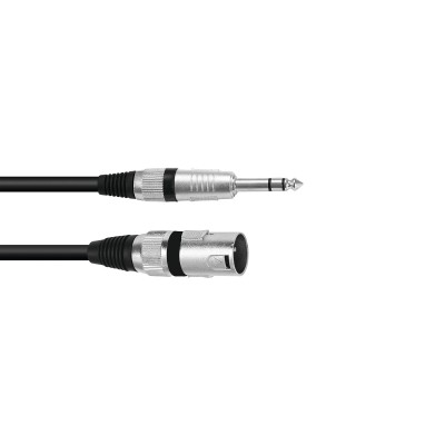 OMNITRONIC Adapter Cable XLR(M)/Jack stereo 0.2m bk OMNITRONIC Adapter Cable XLR(M)/Jack stereo 0.2m bk