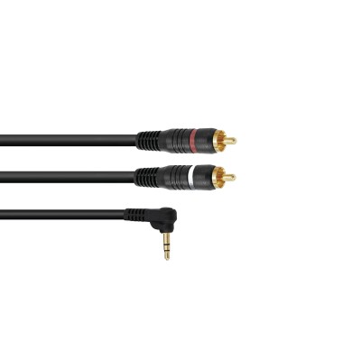 OMNITRONIC Adaptercable 3.5 Jack 90°/2xRCA 0,5m bk OMNITRONIC Adaptercable 3.5 Jack 90°/2xRCA 0,5m bk