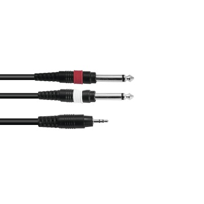 OMNITRONIC Adapter Cable 3.5 Jack/2xJack 3m bk OMNITRONIC Adapter Cable 3.5 Jack/2xJack 3m bk
