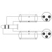 OMNITRONIC Adapter Cable 3.5 Jack/2xXLR(M) 1.5m bk
