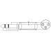 OMNITRONIC Adapter Cable XLR(F)/Jack stereo 0.9m bk