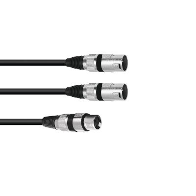 OMNITRONIC Adapter Cable XLR(F)/2xXLR(M) 1.5m bk OMNITRONIC Adapter Cable XLR(F)/2xXLR(M) 1.5m bk