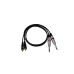 OMNITRONIC Adapter Cable 2xJack/2xRCA 1m bk
