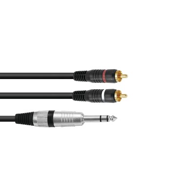 OMNITRONIC Adapter Cable Jack stereo/2xRCA 1.5m OMNITRONIC Adapter Cable Jack stereo/2xRCA 1.5m