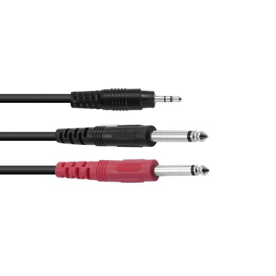 OMNITRONIC Adapter Cable 3.5 Jack/2xJack ECO 1.5m bk OMNITRONIC Adapter Cable 3.5 Jack/2xJack ECO 1.5m bk