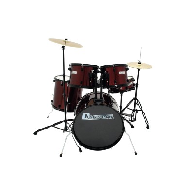 DIMAVERY DS-200 Drum set, wine red DIMAVERY DS-200 Drum set, wine red