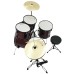 DIMAVERY DS-200 Drum set, wine red DIMAVERY DS-200 Drum set, wine red