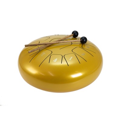 DIMAVERY TD-12 Steel Tongue Drum, gold DIMAVERY TD-12 Steel Tongue Drum, gold